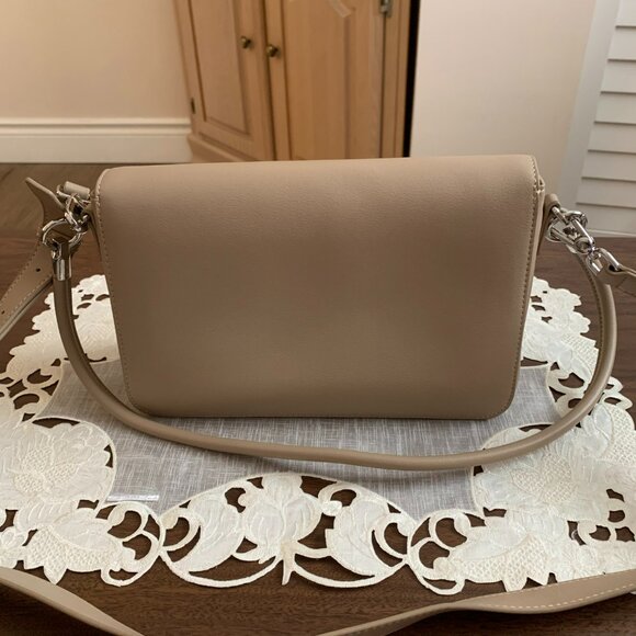 Taupe Leather Crossbody / Shoulder Bag - Picture 2 of 9